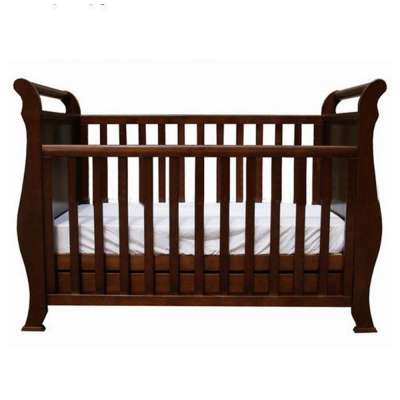 baby crib  L&F 2 in 1 wood baby cot  fixed side