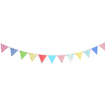 Custom decorative colorful low price triangle flag party hanging